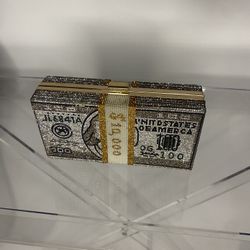 Dollar Bill Rhinestone Purse 