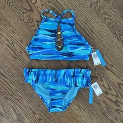 NWT Size 6 Blue Rod Beattie Two-Piece Bikini Swimsuit