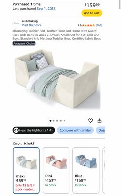 Toddler floor bed