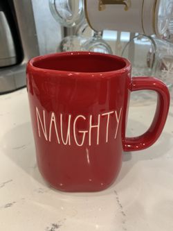 Rae Dunn Christmas NAUGHTY NICE Double Sided Mug LL