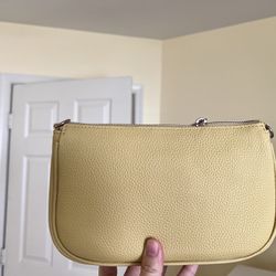 Yellow Togo Leather Medium Pochette
