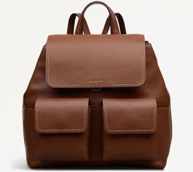 RADLEY LONDON Burton Way Medium Flapover Backpack Cognac Leather NWT 113395