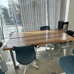 Table With Power Strip In Middle 