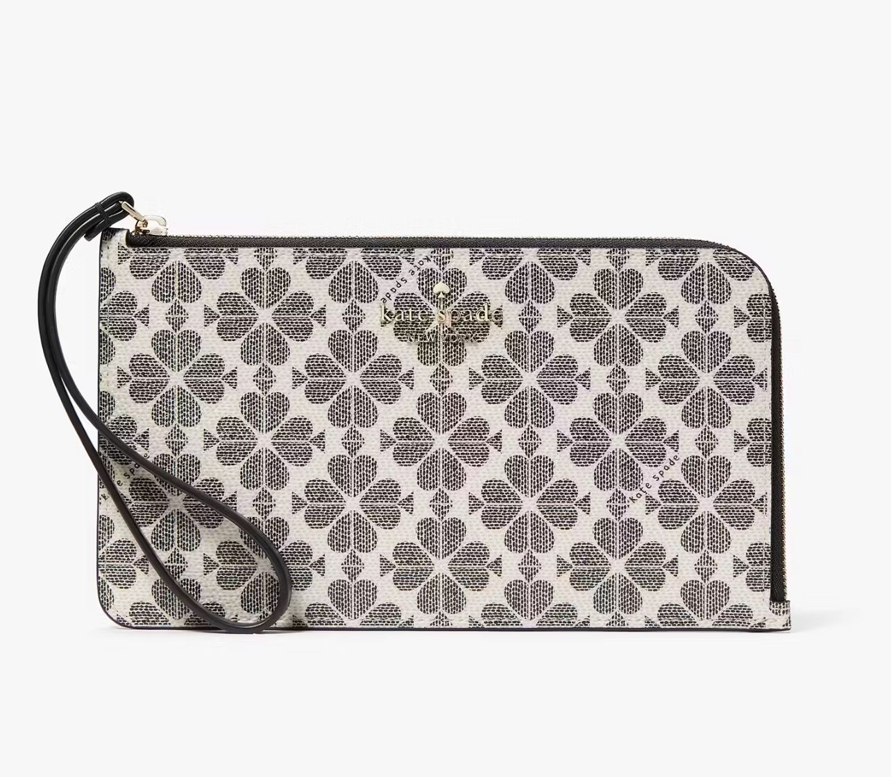 Kate Spade Lucy Spade Flower Medium L-Zip Wristlet NWT! MSRP $139