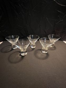 Clear, Stemless, Martini Glasses, Heavy Base Cocktail Drinkware