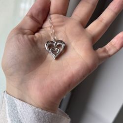 18” Sterling silver Heart Necklace New