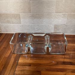 Warsaw Cut Glass 3 Section Server