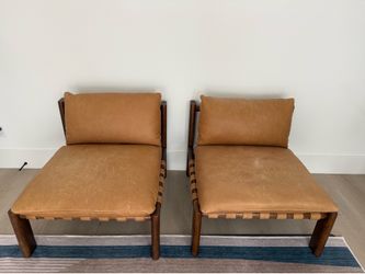 West Elm LaGuardia Leather chairs
