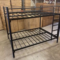 Full Bed, Full Bunkbed, Full Bunk Bed, Sturdy , Black