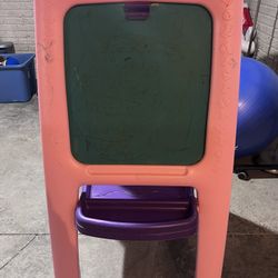 Kids Two Sided Easel(dry Erase Board And Chalk Board)