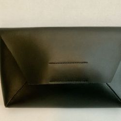 Black Leather Clutch