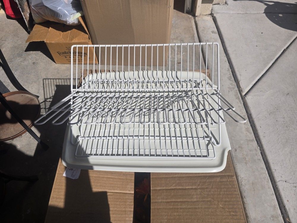 2-piece Vinyl Dish Rack in Perfect Condition!!