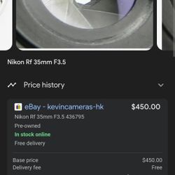 Nikon Rangefinder Finder 35mm Lens And Leather Case 