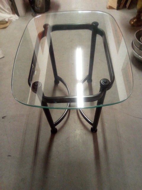 Glass End Table Very Good Condition