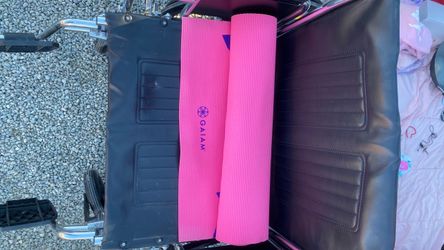 Gaiam Pink Rolled Yoga Mat