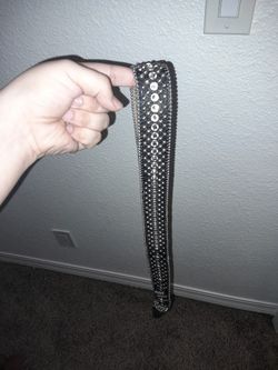 BB.simmons Black And Gold Belts + Gucci Shoes