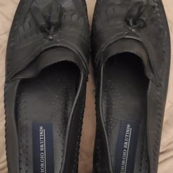 Giorgio Brutini Le Glove Men's Shoes Black Kiltie Tassel Loafers Size  7.5 M