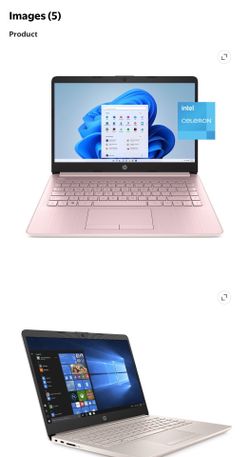 HP Stream 14” Laptop Rose Pink 4GB RAM 64GB SSD Windows 11