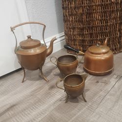 Antique Copper Tea or Coffee Set