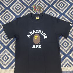 BAPE College T-Shirt 'Black'/Size Small/Brand New/Comes with Bag/OG Everything ❤️‍🔥✅