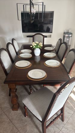 Custom Dining Room Table with 8 chairs