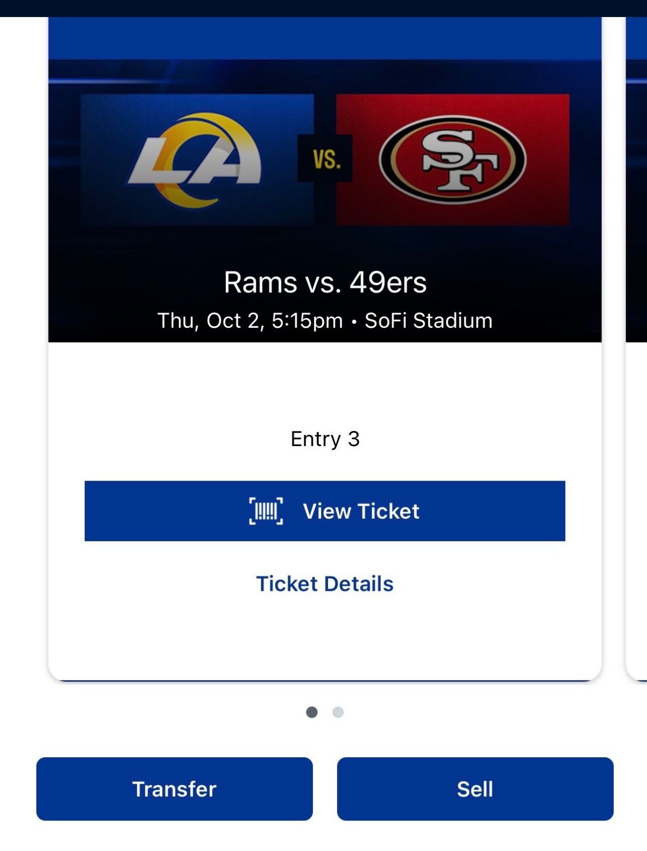 RAMS VS 49ERS OCT 2, 2025