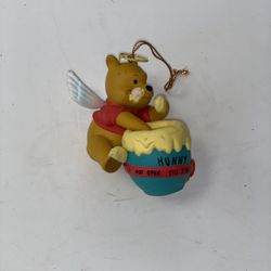 Disney Christmas Ornament Winnie the Pooh Angel with Jar of Honey