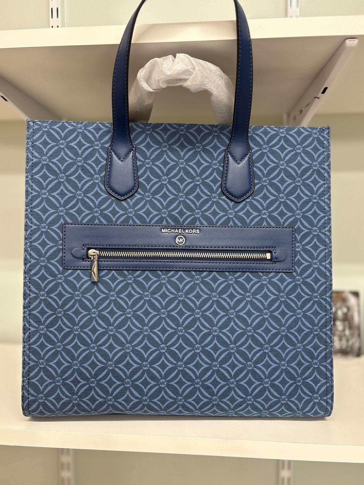 MK BLUE LARGE TOTE 