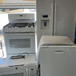 Stove-Fridge-Microwave-Dishwasher 