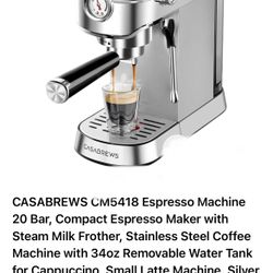 CASABREWS CM5418 Espresso Machine 20 Bar, Compact Espresso Maker
