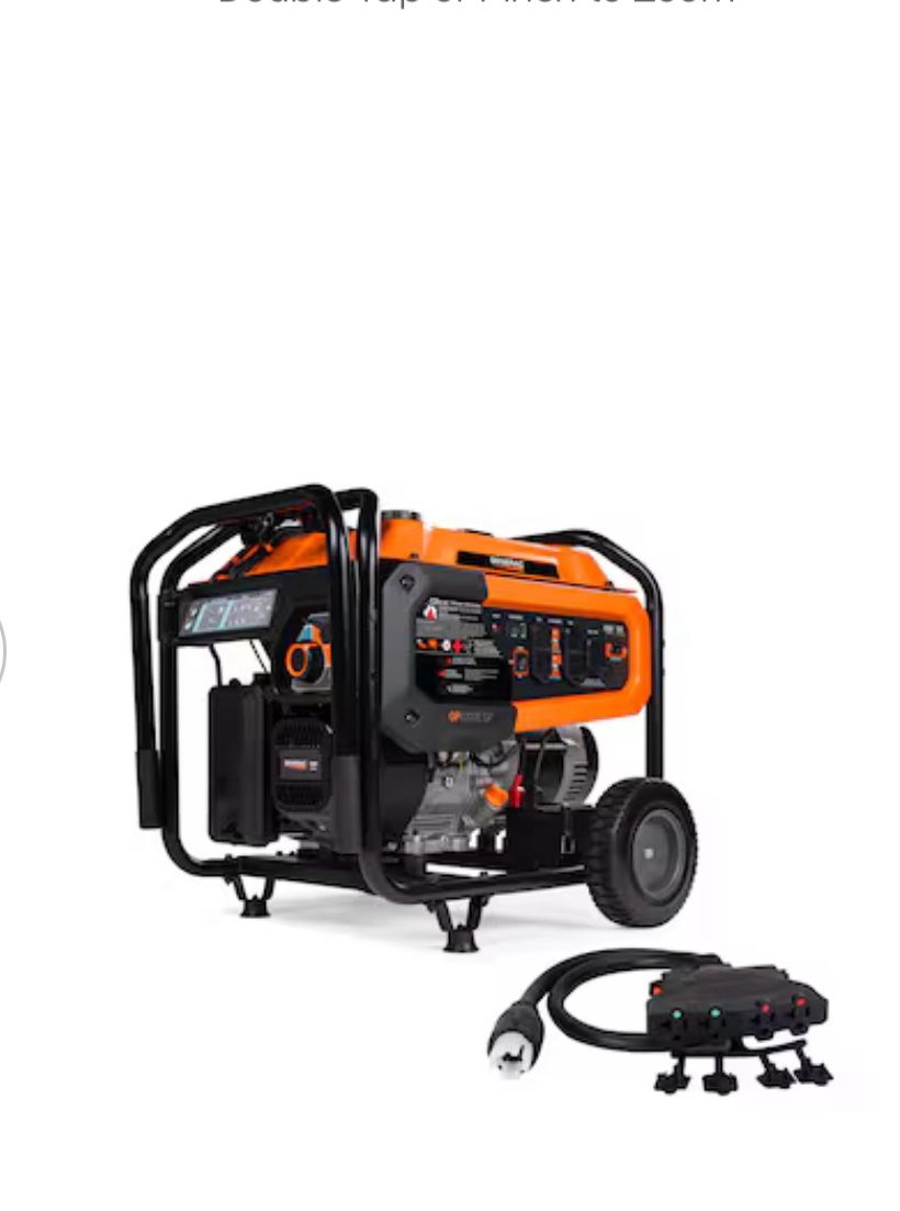 Generac 50 State 8250 / 6700 -Watt Dual fuel Portable Generator
