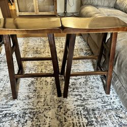2 Wooden Bar Stools