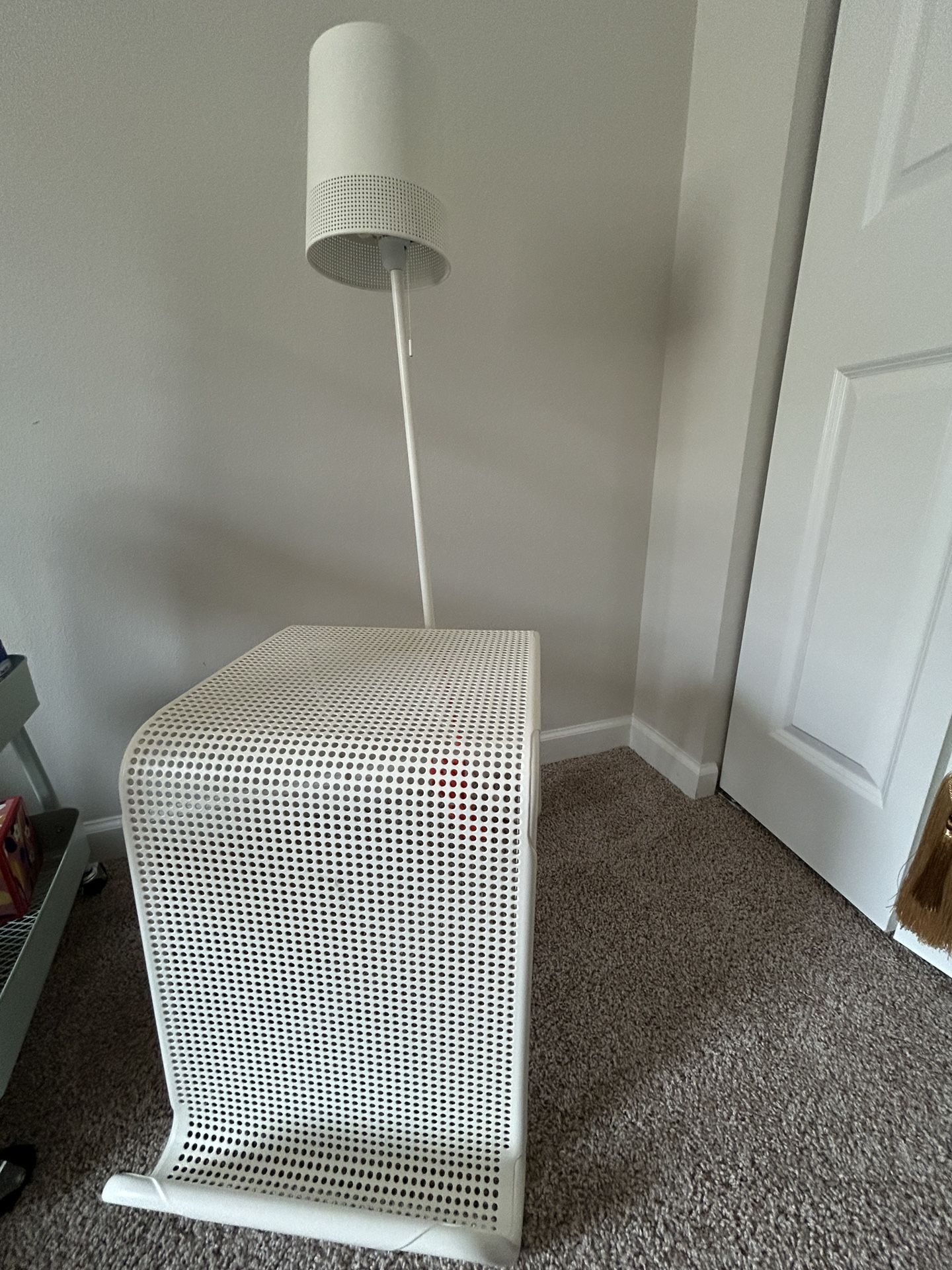 IKEA Metal Night Stand With Lamp