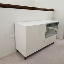Ikea Glossy Besta with Glass door  and one drawer