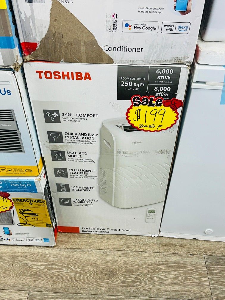 TOSHIBA Portable Air Conditioner 8000BTU