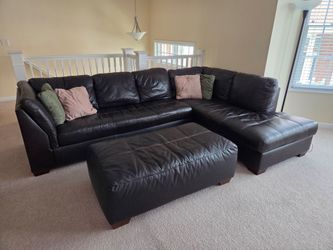 Ashley Dark Leather Sectional