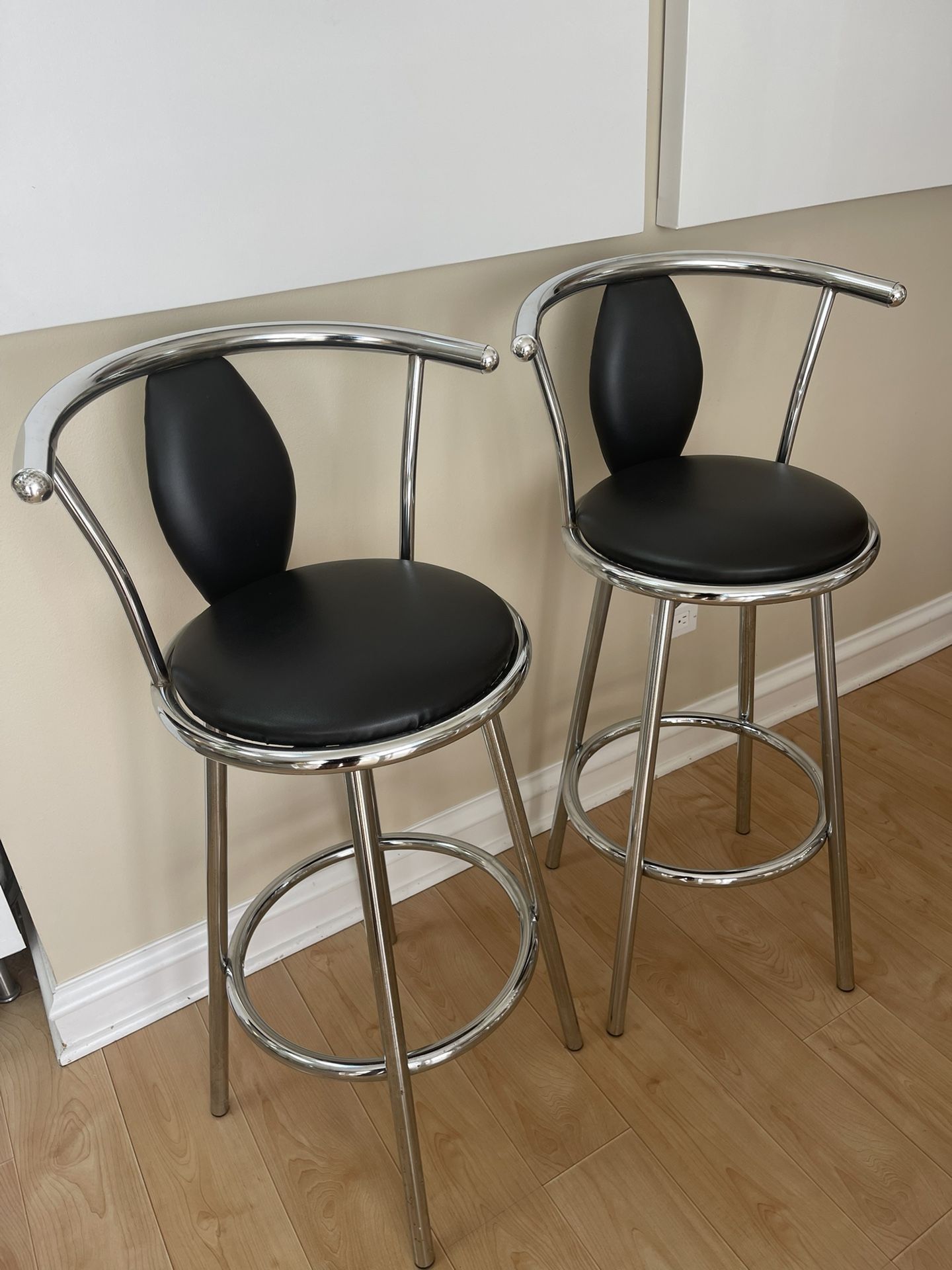 Two Swivel Bar Stools