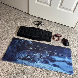 Redragon Gaming Keyboard Mouse & Sniper Mouse Pad