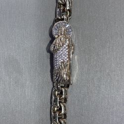 San Judas 10k Chino Link Bracelet Czs 