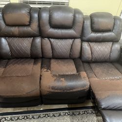 Used Brown Reclining Sofas/Couches