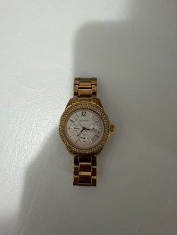 Bulova Rose Gold-Tone Crystal Bezel Watch
