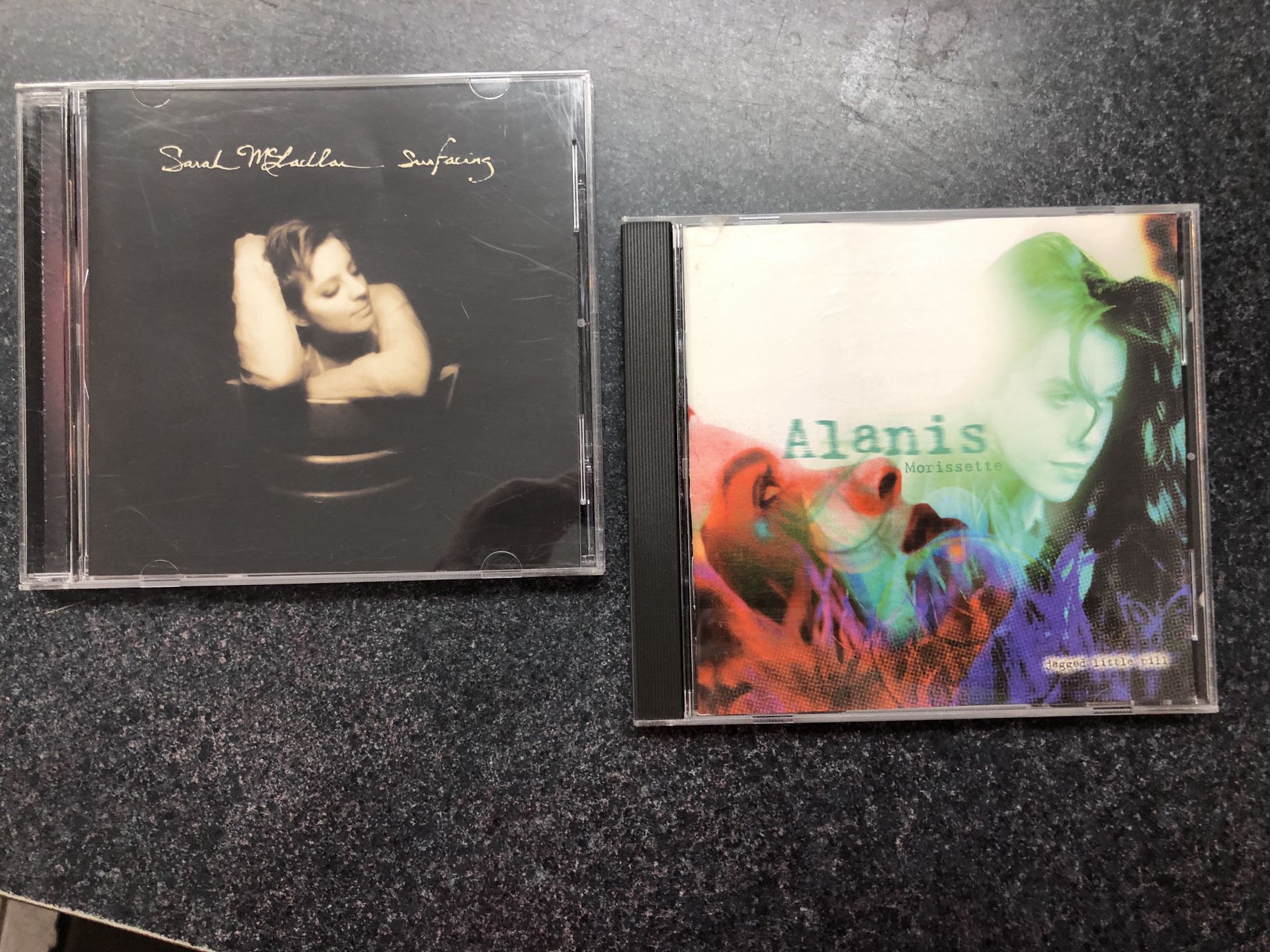 Alanis Morissette and Sarah McLachlan CDS as pictured