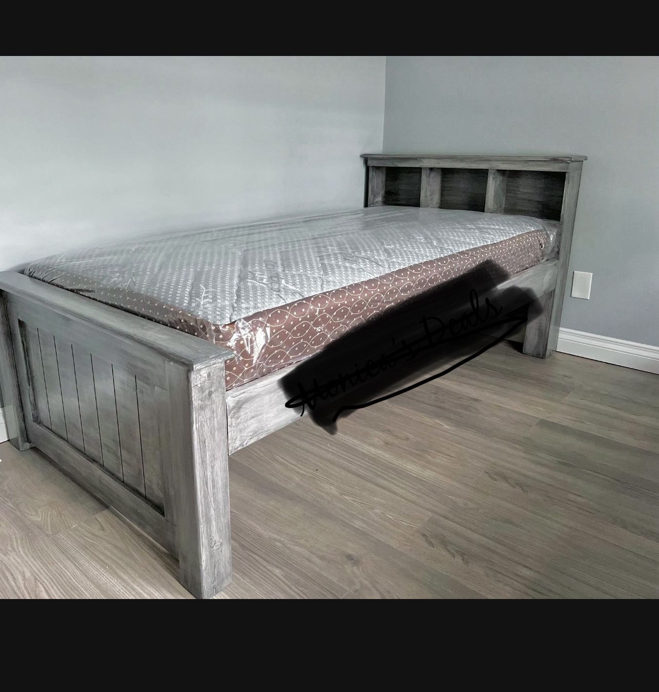 Twin Gray Bed 