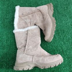 Cabela's hinsulate Insulation Women's Suede Fur Winter Boots Size 8D