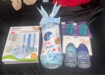 Baby Essentials Bundle – Bottles, Pacifiers, Drying Rack & Gift Set – NEW