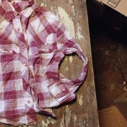 Girls plaid shirt size M