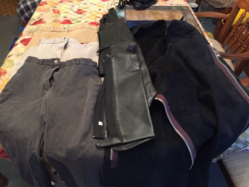 Women's Breeches English riding pants and leather chaps