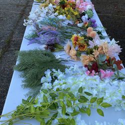 Box Of Artificial Flowers