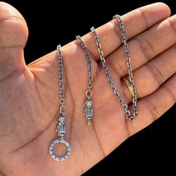 925 Sterling Silver “Sacred Lion” Necklace – 24” Chain – 20g