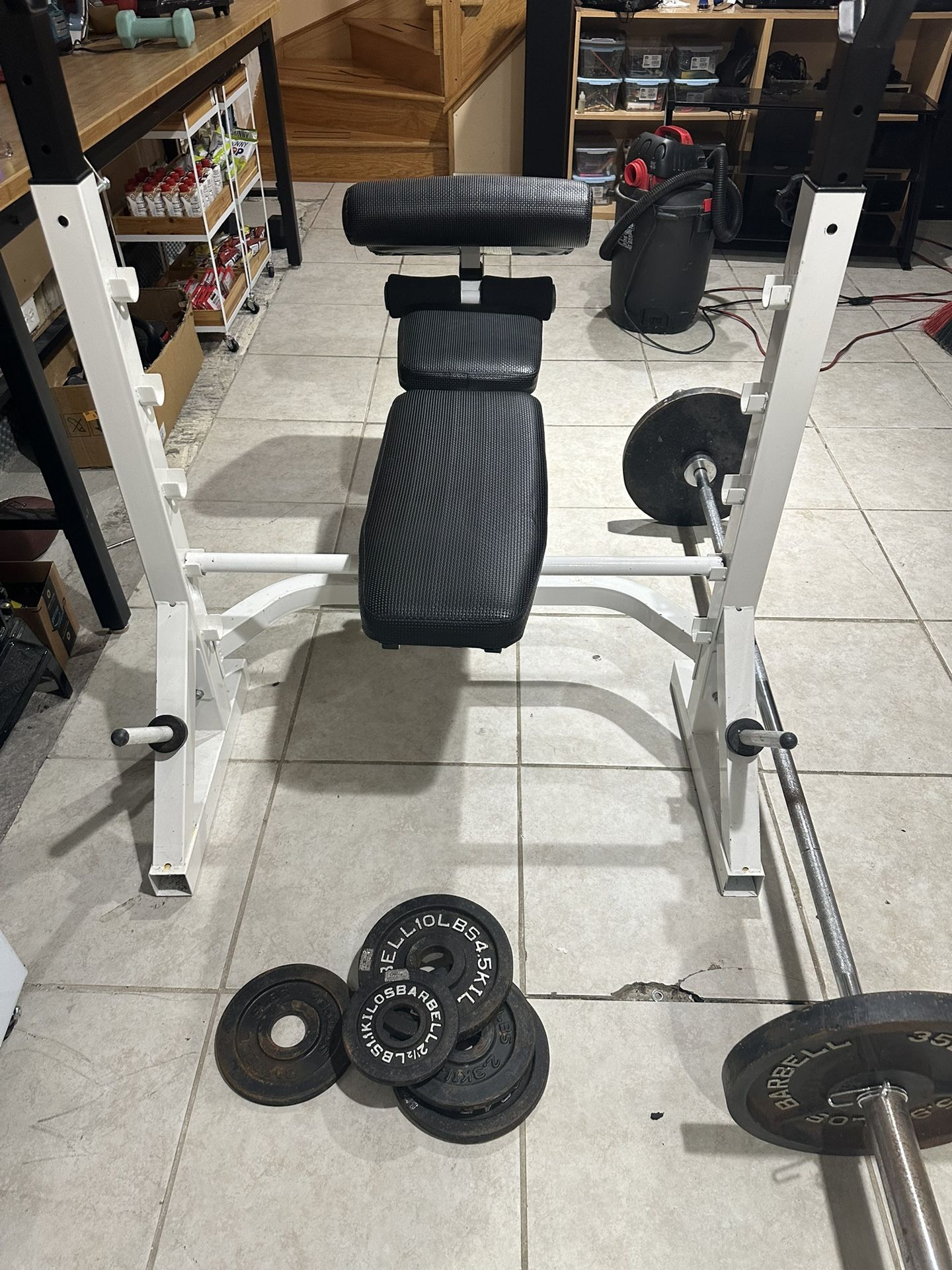 Weight Lifting Bench With Weights
